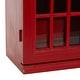 preview thumbnail 17 of 18, Red Wooden Vintage London Booth 2 Shelf Telephone Storage Unit