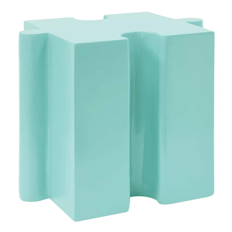 Christopher Knight Home - Mandy Modern Outdoor Side Table with Modular Concave Edge Design - Light Green