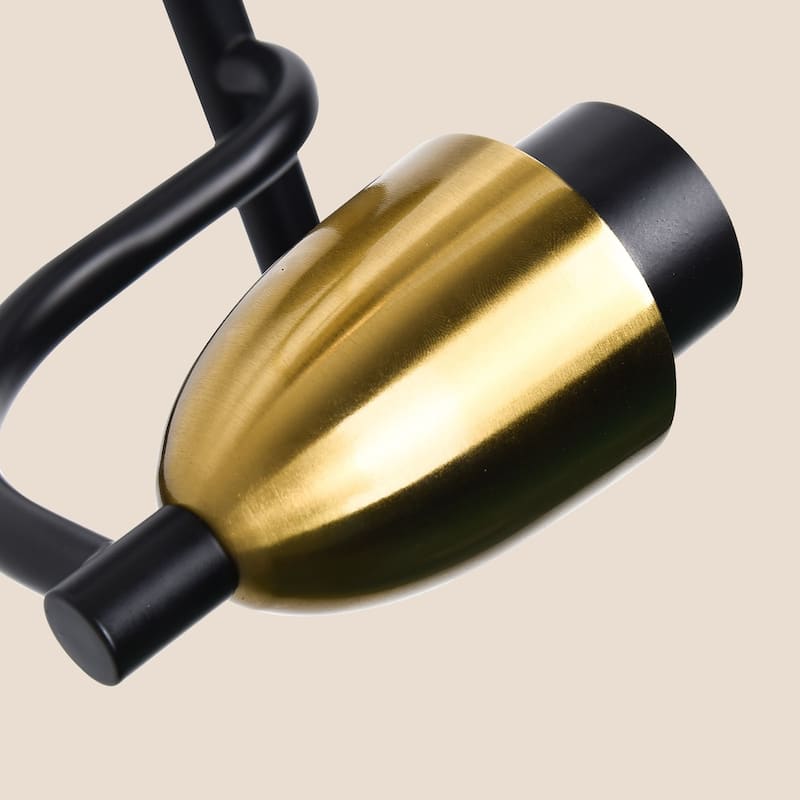 Modern Black Bathroom Vanity Light with Frosted Glass Shades & Gold Accent, Minimalist Wall Sconces