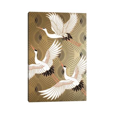 iCanvas "Crane Japenese II" by Nikki Chu Canvas Print