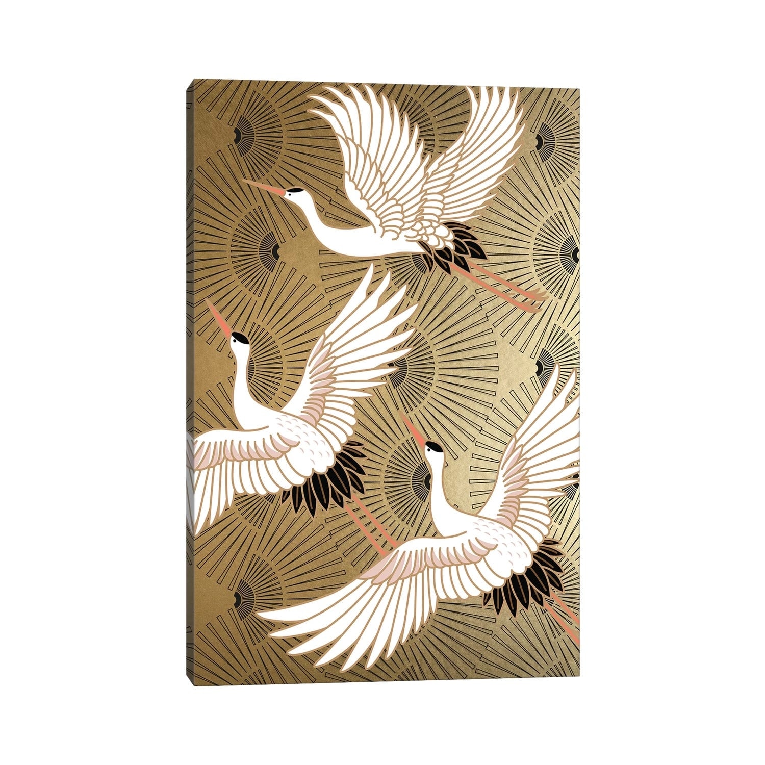 iCanvas "Crane Japenese II" by Nikki Chu Canvas Print