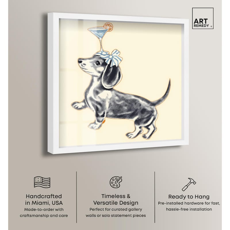 Martini Pup I Shadowbox by Art Remedy