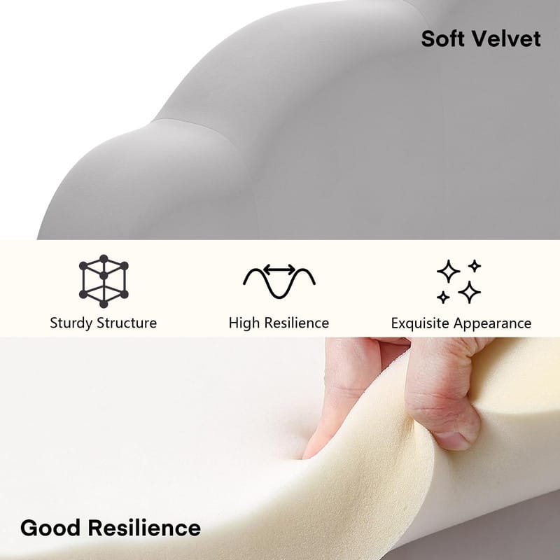 Velvet Comfortable Softness Metal Legs Loveseat Sofa