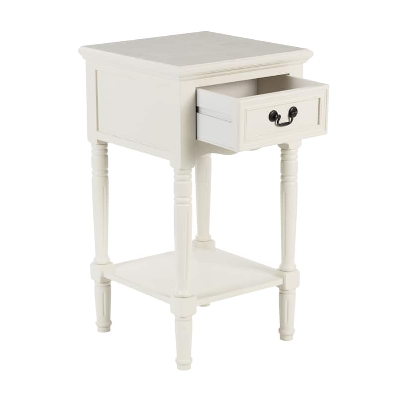 Marble Accent Table with Bronze Metal Legs - Brown - Roche River Decor