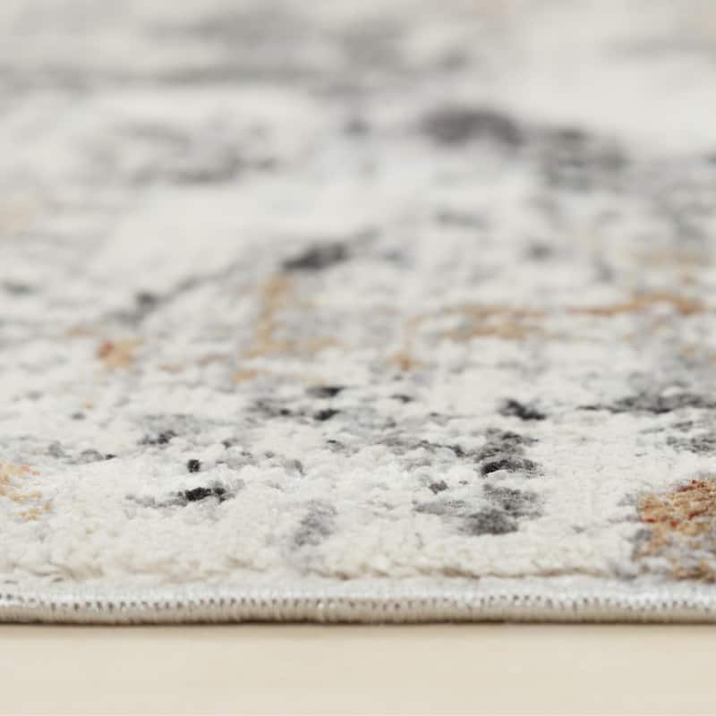 Alora Decor Orchid Transitional Natural Polyester Area Rug