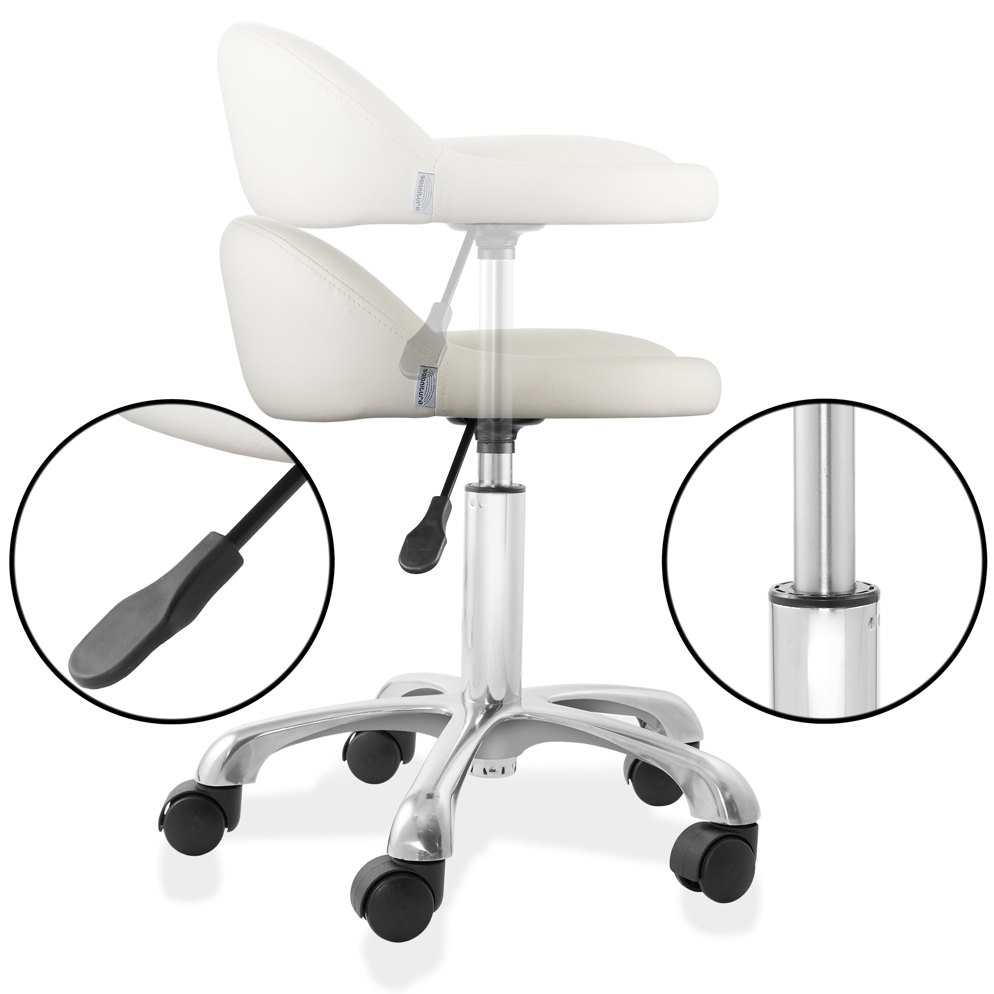 Beauty stool with backrest deals
