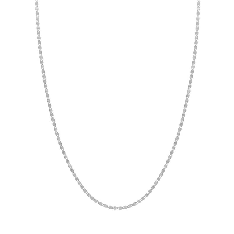 Curata 14k White, Yellow or Rose Gold 36" 2.7mm Long Valentino Chain Necklace (Lobster)