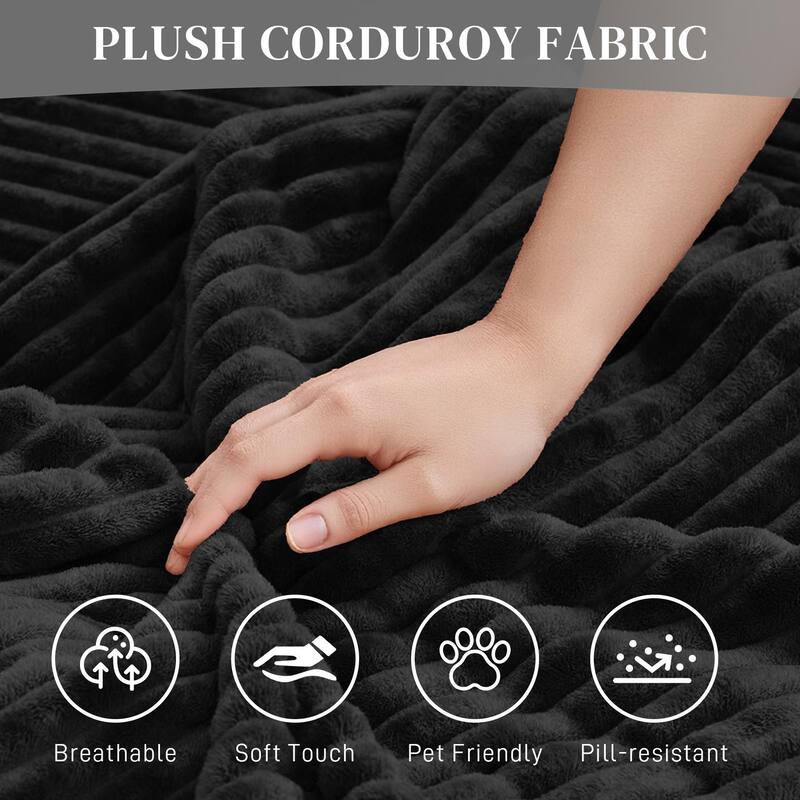 123" Modular U-Shaped Sectional Sofa Couch, 6-Seater Deep Seat Plush Corduroy Sofa Bed Chaise for Living Room