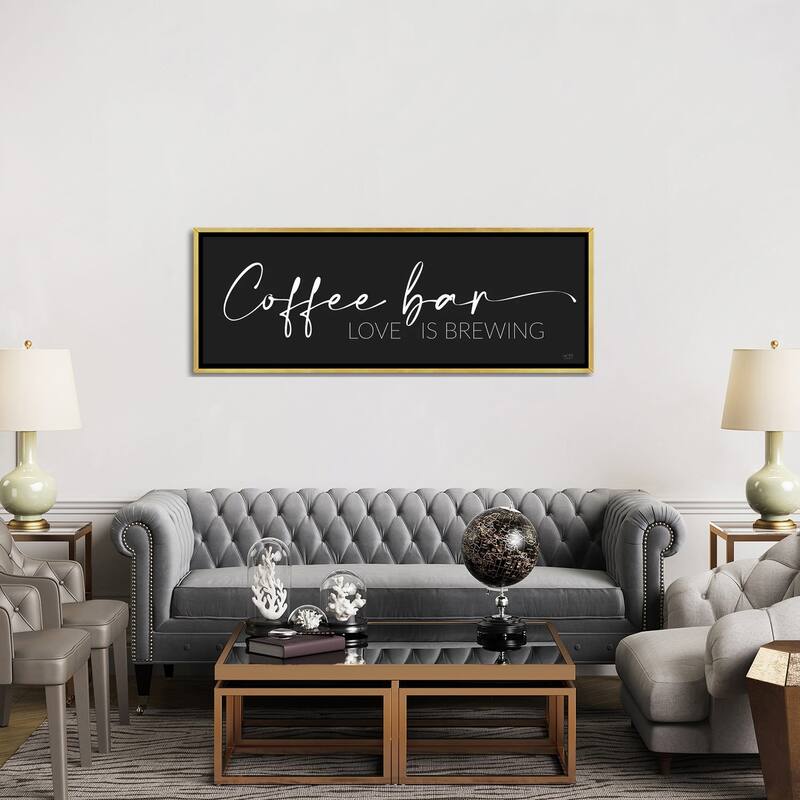 iCanvas "Coffee Bar" by Lux Me Designs Framed
