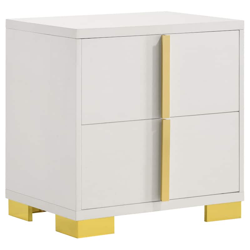 Marceline Contemporary 2-drawer Nightstand - White