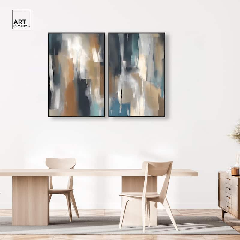 Vertical Rush Canvas Set of 2 by Art Remedy