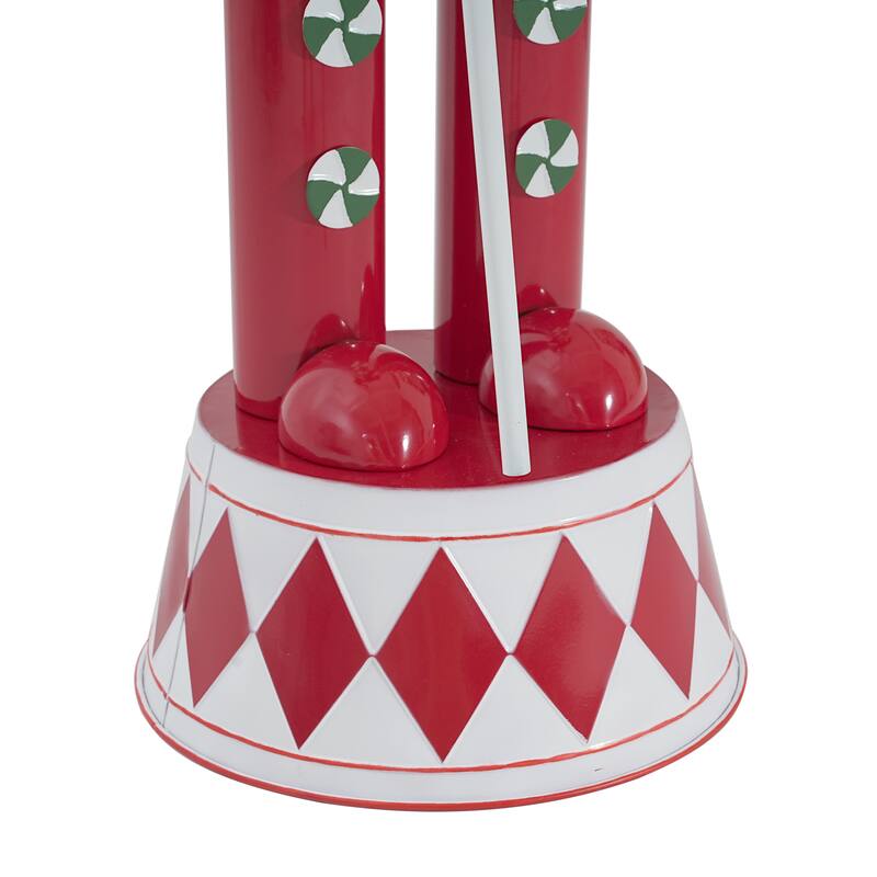 Christopher Knight Home - Jingle Classic Holiday Outdoor Iron Nutcracker Decor with Vibrant Festive Detailing