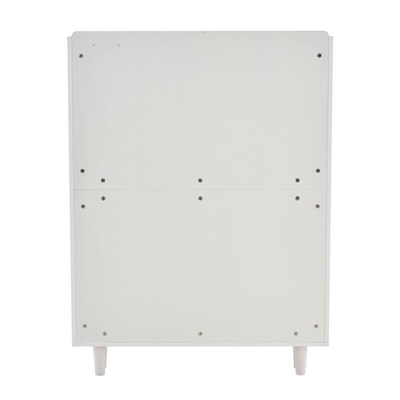 Minimalist MDF Shoe Cabinet with Japanese Rattan Design for Hallways or Living Room Storage Solutions