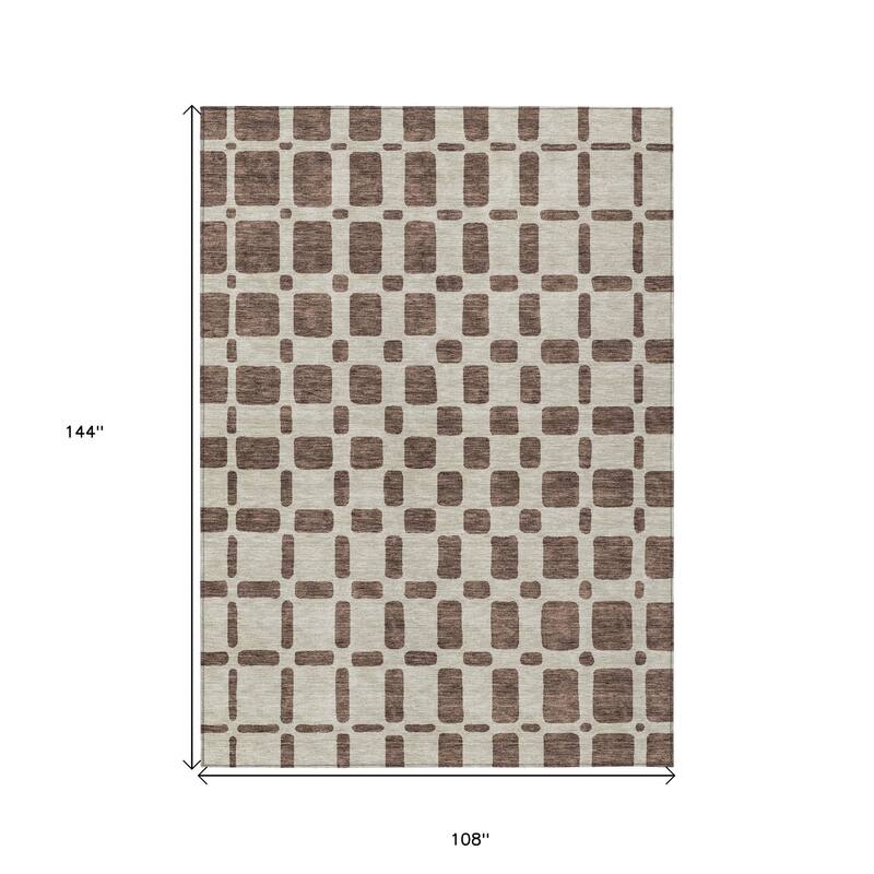 HomeRoots Geometric Transitional Rectangle Outdoor Rug