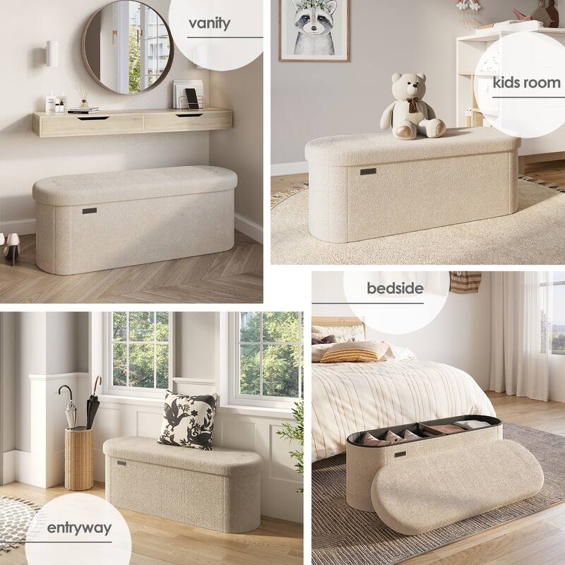 Emperyan Storage Bench for Living Room, Small Ottoman Foot Rest