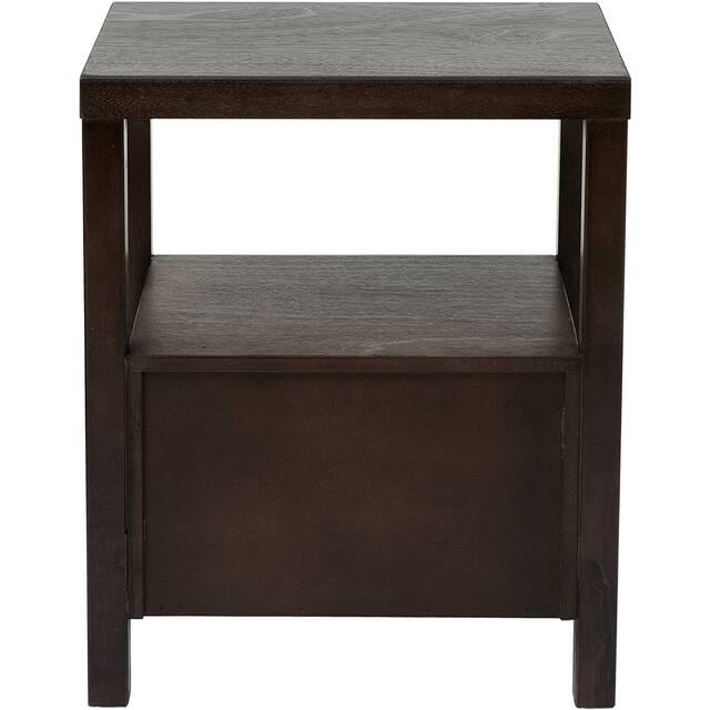 Painted Acacia Wooden End Table
