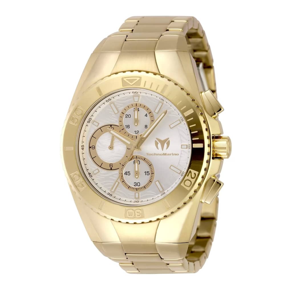 Technomarine Men's TM-224022 Manta Quartz Chronograph Silver Dial Watch