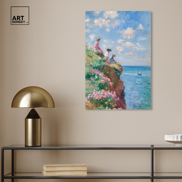 Art Remedy By The Seaside Gallery Wrapped Impressionism 1 Piece