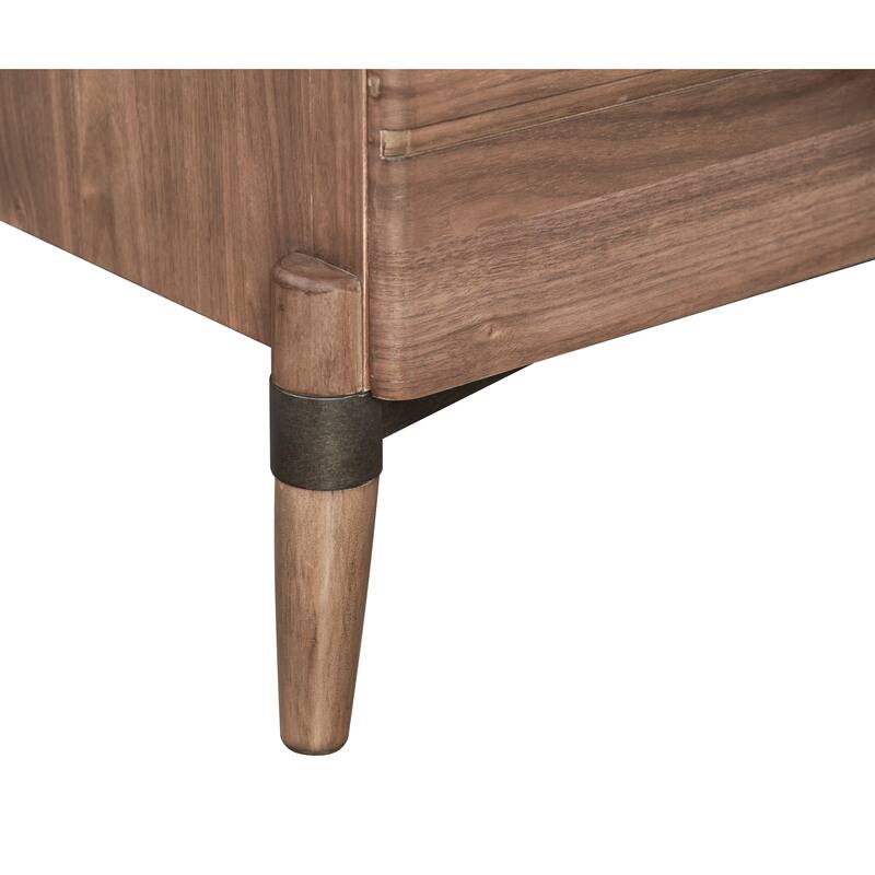 Bridgevine Home Tranquility Five Drawer Chest, No Assembly Required, Walnut Finish