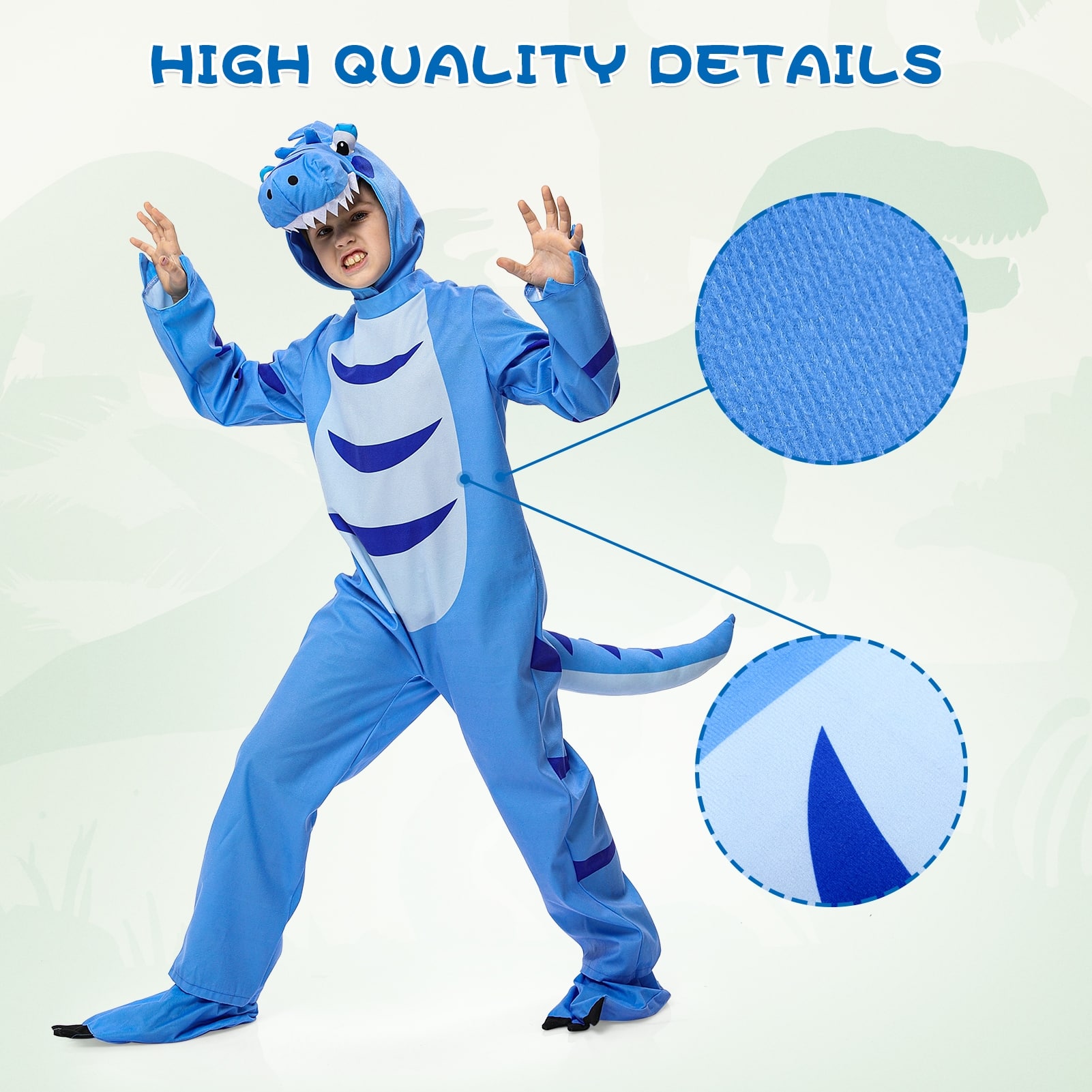 Halloween Dinosaur Costume for Halloween Child Dinosaur Dress Up Party, Role Play and Cosplay,T