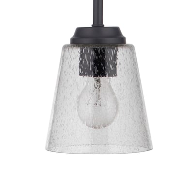 Craftmade Tyler 6" Wide Mini Pendant with Seedy Glass Shade