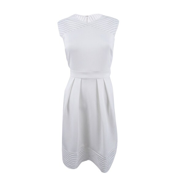 sandra darren fit and flare dress