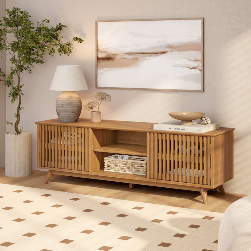 Plank and Beam Mid-Century Modern TV Stand