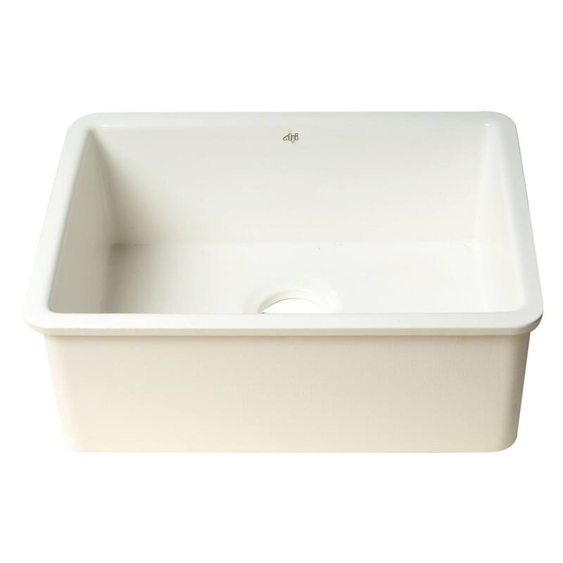 ALFI brand 23" Traditional Fireclay Undermount Rectangular Kitchen Sink - White