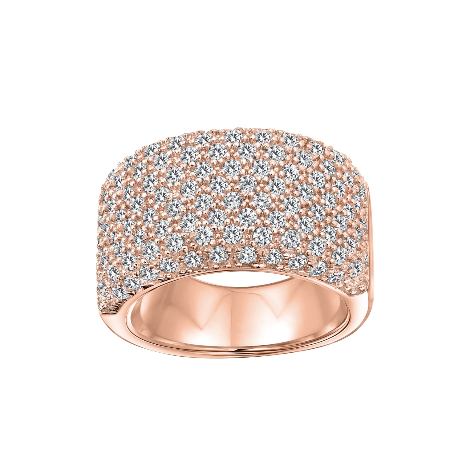 Wide Pave a Cz Anniversary Wedding Band Ring 925 Sterling Silver Overstock