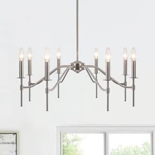 26.77" Wide 8-Light Metal Dimmable Classic/ Traditional Chandelier, Modern Candle Chandelier for Bedroom, Kitchen