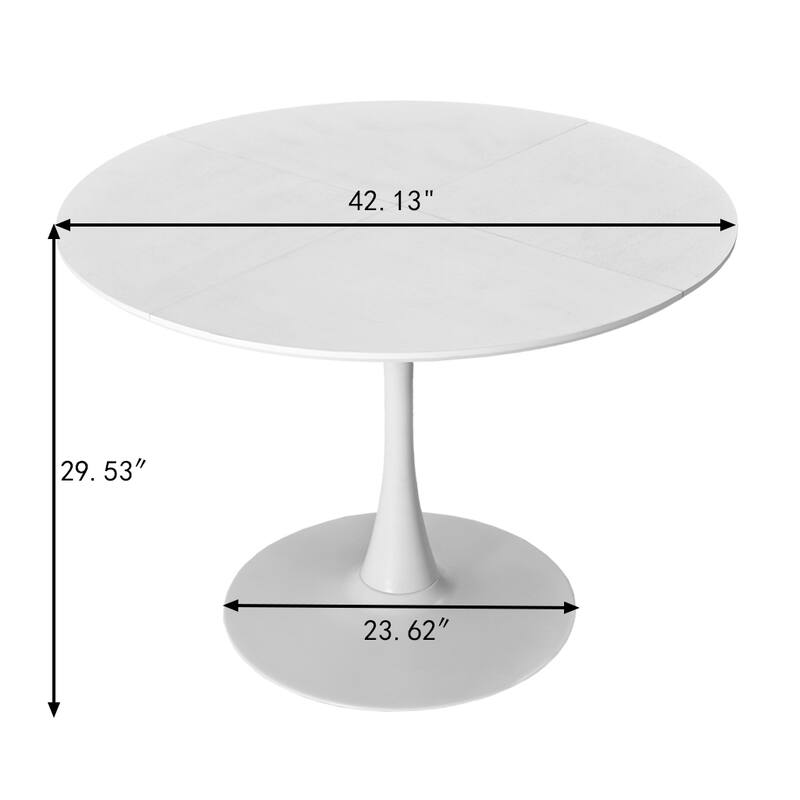 47.24" Modern Round Dining Table,Four Patchwork Tabletops