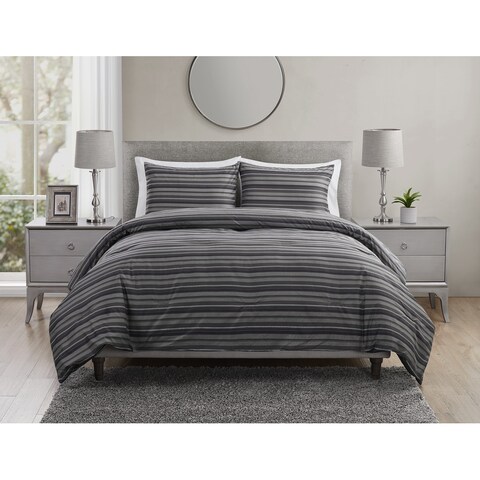Perry Ellis Portfolio Berit Grey Stripe Comforter Set