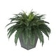 preview thumbnail 4 of 5, Faux Fern in Square Zinc Planter