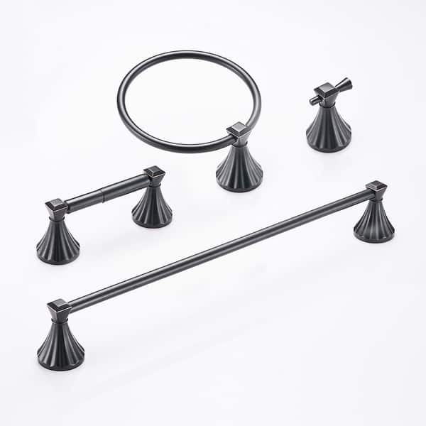 Modern Oil Rubbed Bronze Zinc alloy 4piece Bathroom Hardware Sets