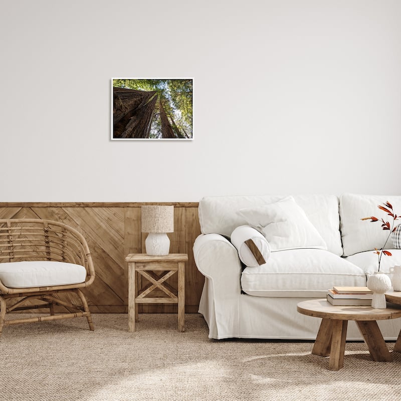Stupell Tall Trees Looking Upwards Nature Forest Photography Framed Wall Art