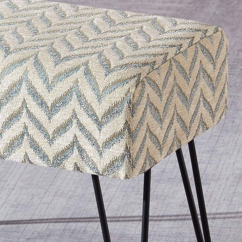 Jacquard Chenille Ottoman