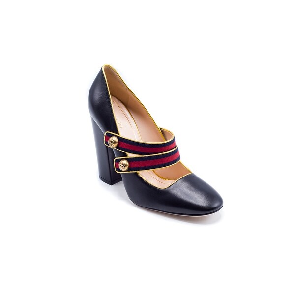 gucci block heel pump