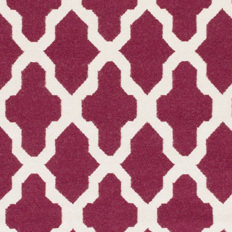 Hand-Woven Ashley Lattice Reverisble Flatweave Wool Area Rug - 5' x 8'