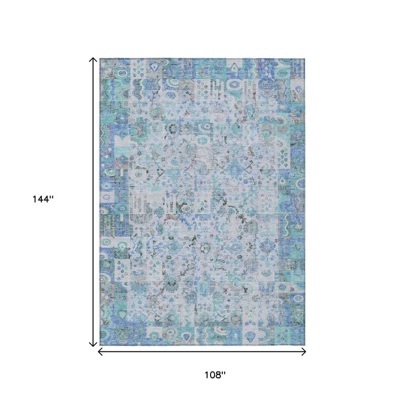 HomeRoots Patchwork Traditional Rectangle Outdoor Rug