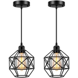 Black cage pendant light shade Clearance