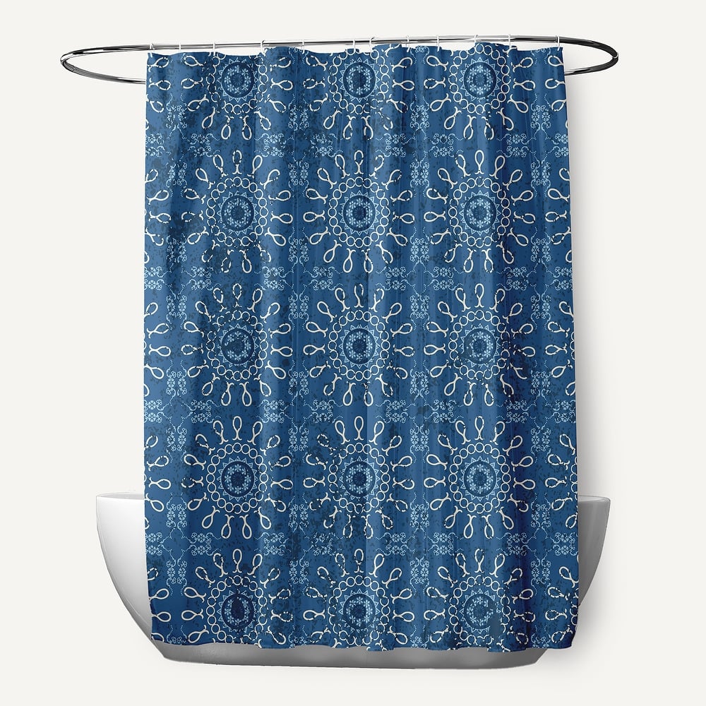 71 x 74-inch Sun Tile Geometric Print Shower Curtain
