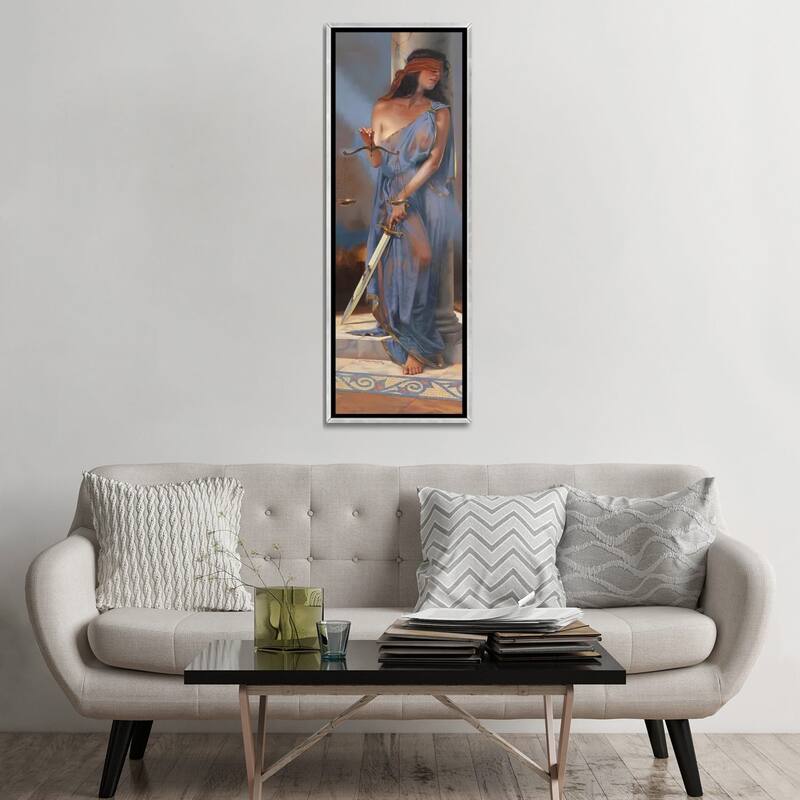 iCanvas "Lady Justice" by Maher Morcos Framed