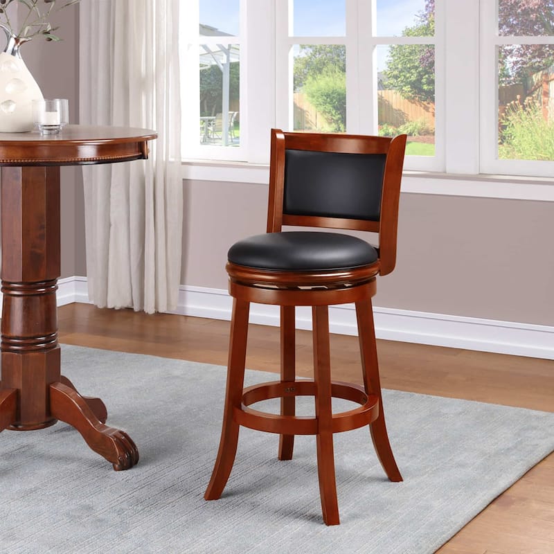 Augusta Wood Indoor Swivel Barstool