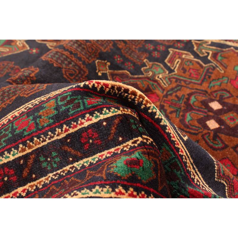 ECARPETGALLERY Hand-knotted Teimani Black Wool Rug - 3'7 x 5'10