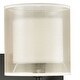 preview thumbnail 3 of 3, Ashland 2-Light Vanity Lamp in Matte Black with Webbed Organza and White Fabric Shades