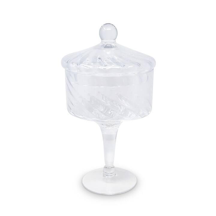Tall Stemmed Cookie Jar, Liscio Ottico