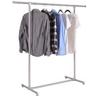 Costway Heavy Duty Stainless Steel Garment Rack Clothes Hanging Drying Display Rail