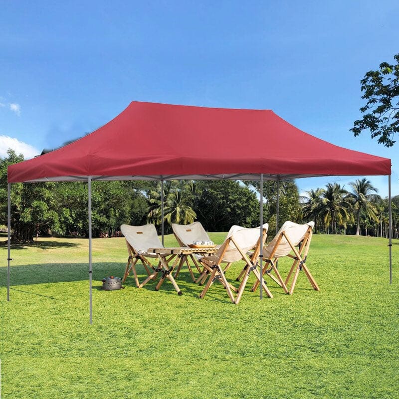 Zenova 10x20 ft Pop up Canopy Tent, Party Tent Heavy Duty Instant Shelters - 10*20 - Red