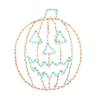 LED Lighted Jack O Lantern Outdoor Halloween Decoration - 45" - Bed ...