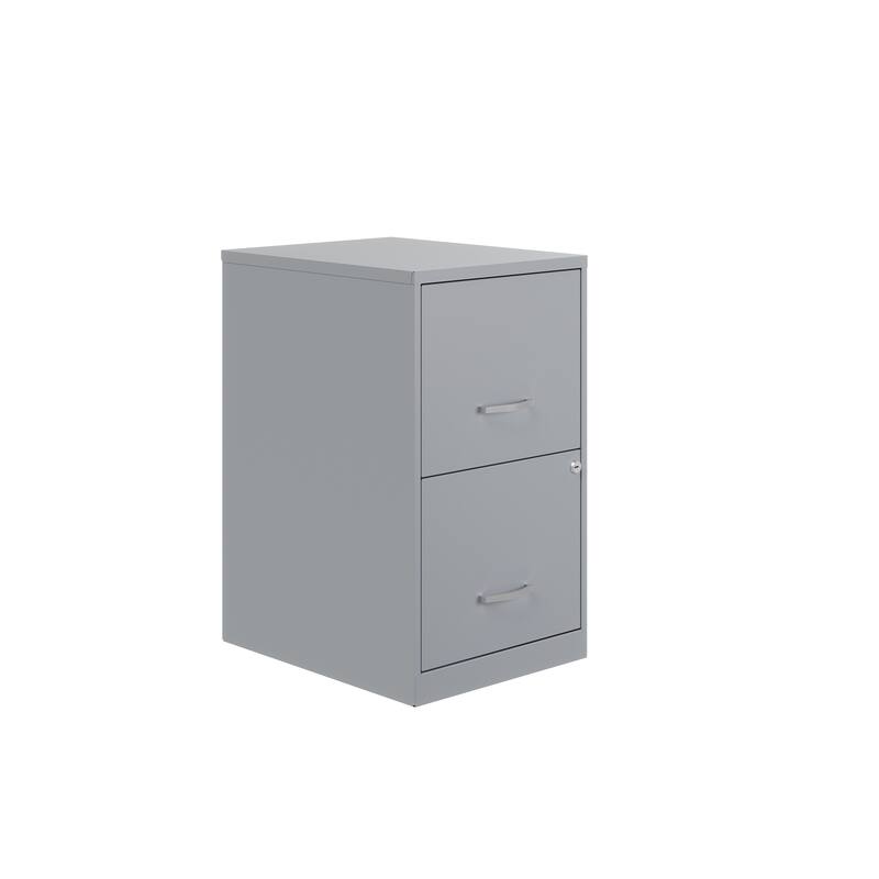Space Solutions 18in. 2 Drawer Metal File Cabinet, Teal